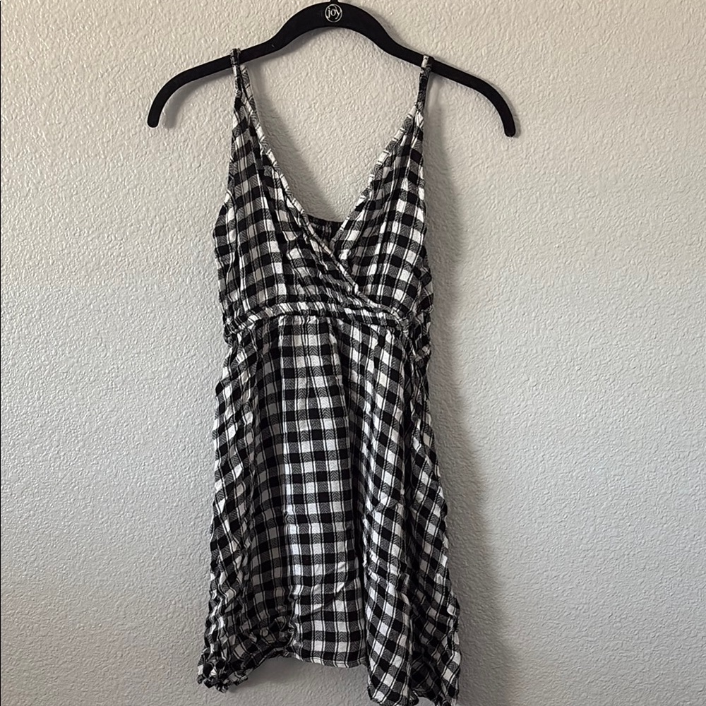 Black and White Plaid Dress